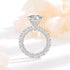 4ct Six-Prong Moissanite Ring for Women S925 Sterling Silver Full Diamond Halo Proposal Engagement Ring