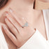 2ct Moissanite Ring for Women S925 Sterling Silver Full Diamond Halo Proposal Engagement Ring