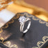 Moissanite Ring for Women S925 Sterling Silver Full Diamond Halo 3ct Proposal Engagement Ring