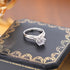 Moissanite Ring for Women S925 Sterling Silver Full Diamond Halo 3ct Proposal Engagement Ring