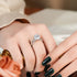 Moissanite Ring for Women S925 Sterling Silver Full Diamond Halo 3ct Proposal Engagement Ring