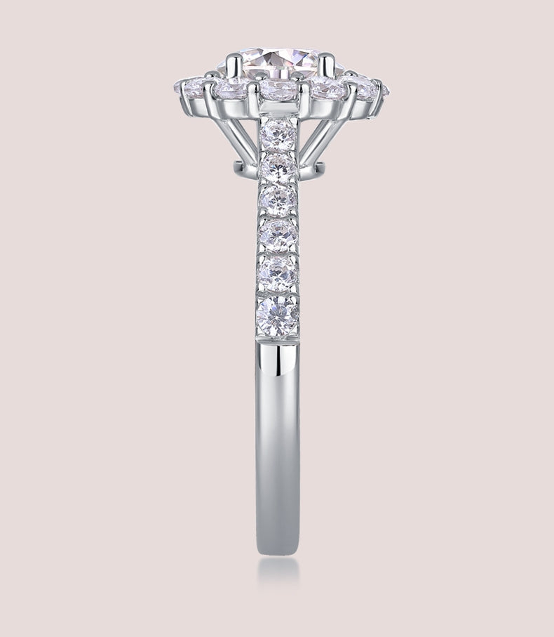 S925 Sterling Silver True Love Ring with Moissanite – Minimalist Luxury with certificate