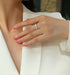 Micro-Pavé Moissanite S925 Sterling Silver Minimalist Ring for Women