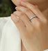 Micro-Pavé Moissanite S925 Sterling Silver Minimalist Ring for Women