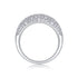 Light Luxury Exquisite S925 Sterling Silver Moissanite Ring with Full Pavé Diamonds
