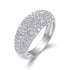 Light Luxury Exquisite S925 Sterling Silver Moissanite Ring with Full Pavé Diamonds