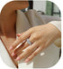 Light Luxury Exquisite S925 Sterling Silver Moissanite Ring with Full Pavé Diamonds