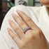 Light Luxury Exquisite S925 Sterling Silver Moissanite Ring with Full Pavé Diamonds