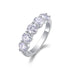 High-End S925 Silver Ring with 0.5 Carat Moissanite in Luxurious Prong Setting