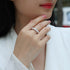 High-End S925 Silver Ring with 0.5 Carat Moissanite in Luxurious Prong Setting
