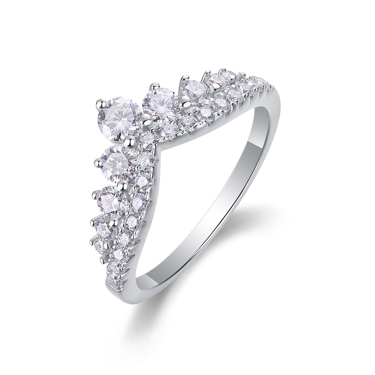 925 Sterling Silver Stackable Moissanite Ring – Light Luxury Style