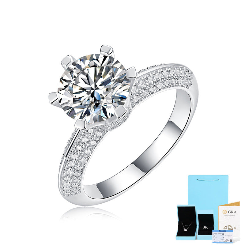 S925 Sterling Silver True Love Ring Moissanite – Minimalist Luxury with certificate