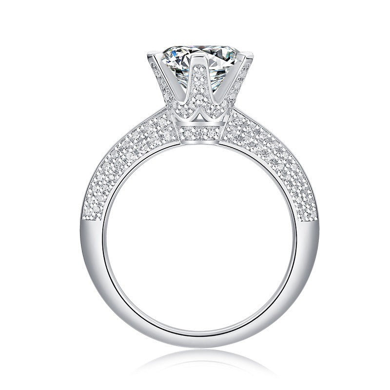 S925 Sterling Silver True Love Ring Moissanite – Minimalist Luxury with certificate