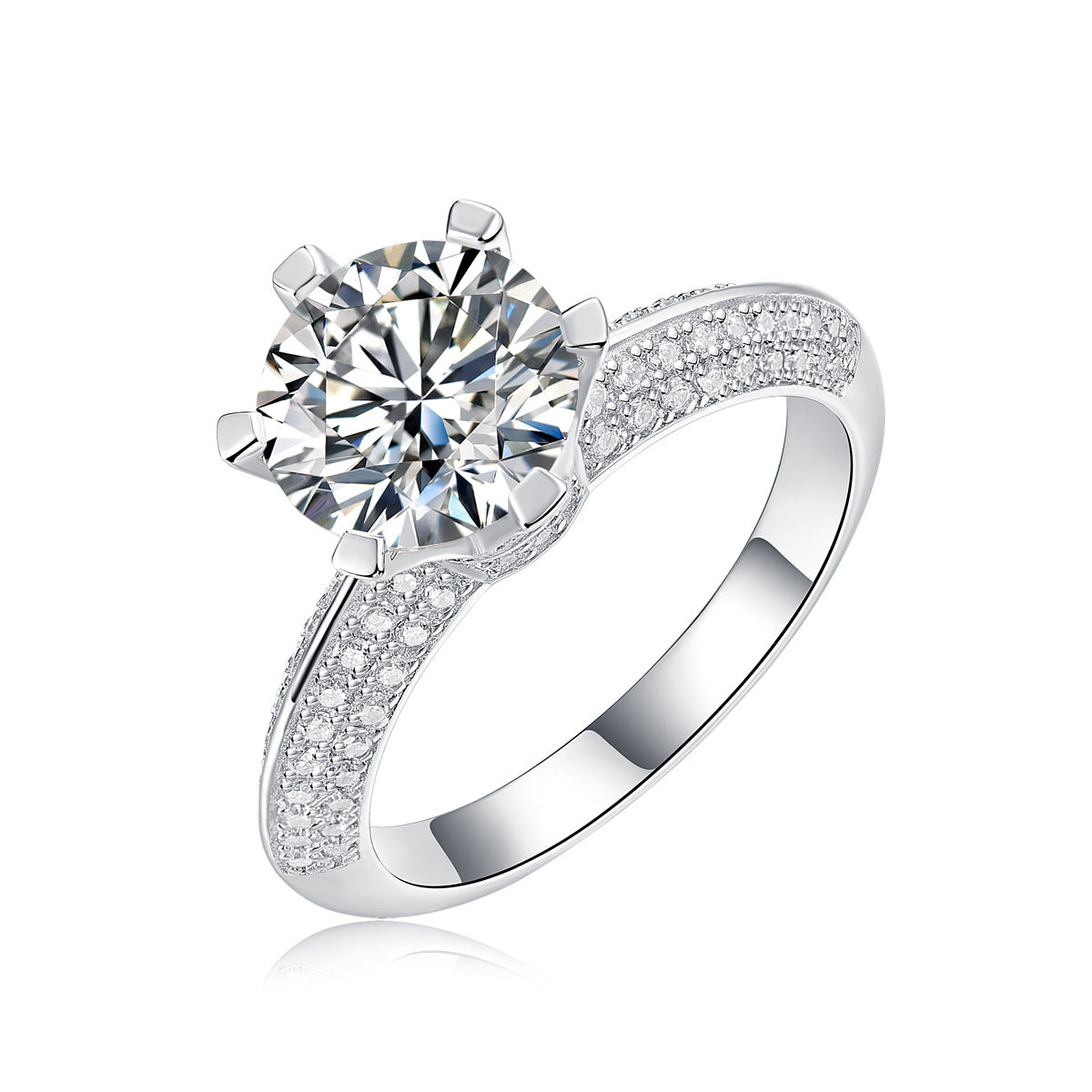 S925 Sterling Silver True Love Ring Moissanite – Minimalist Luxury with certificate