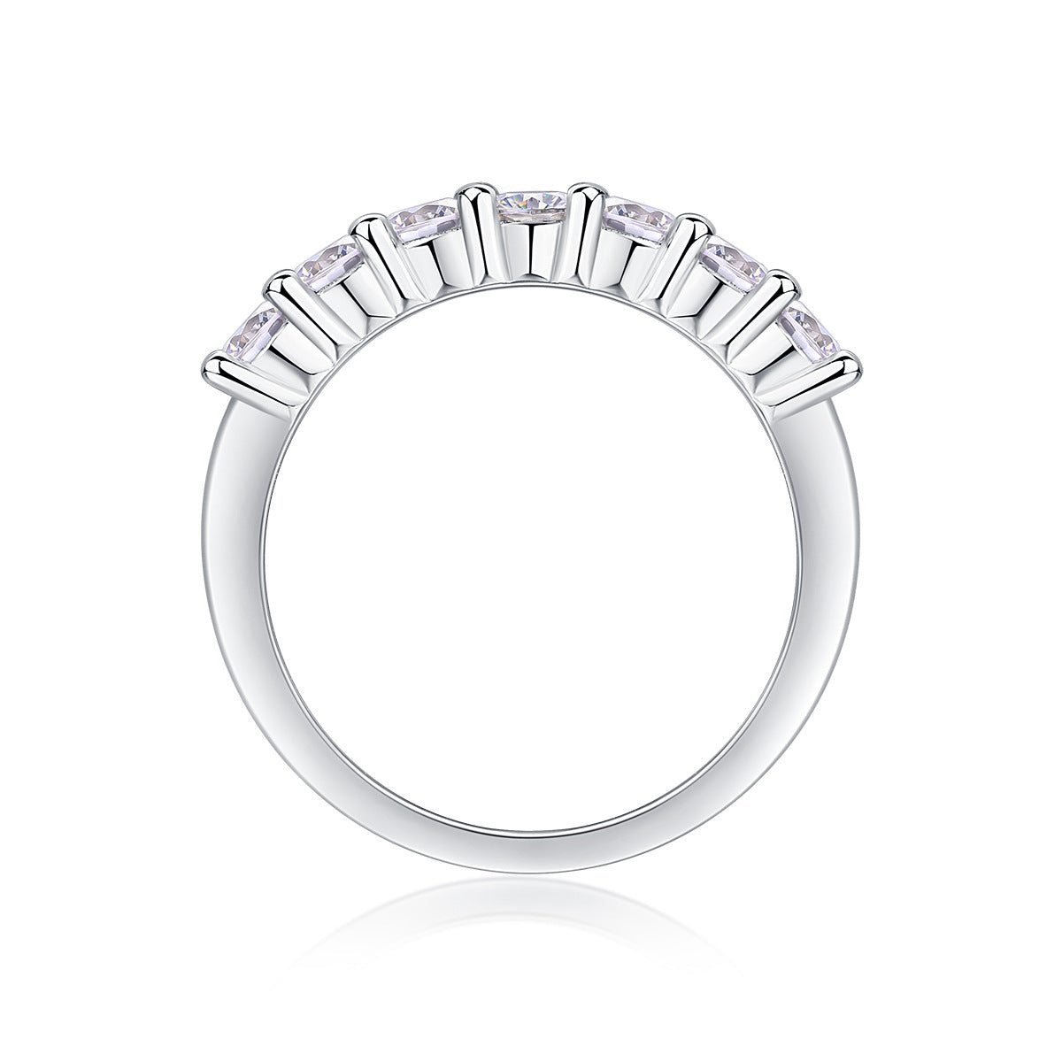 925 Sterling Silver Stackable Moissanite Ring – Light Luxury Style