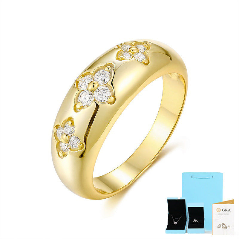 S925 Sterling Silver True Love Ring Moissanite – Minimalist Luxury with certificate