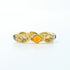 Exquisite and fashionable synthetic colored gemstone ring light luxury style S925 pure silver women's ring