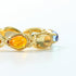 Exquisite and fashionable synthetic colored gemstone ring light luxury style S925 pure silver women's ring