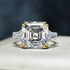 Luxurious square high carbon diamond 7 carat ring jewelry cushion cut wedding ring