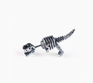 Men's 925 sterling silver earrings retro exaggerated fashion personalized dinosaur earrings