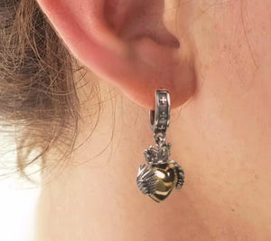 Couple temperament 925 sterling silver earrings flying heart retro design lover gift