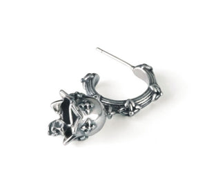 Men's Sterling Silver Stud Earrings Silver Jewelry Gothic Earrings