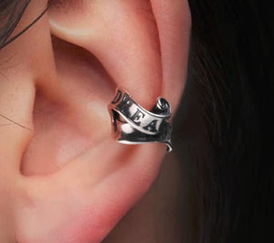 Pure silver ear clip without pierced ear bone clip earrings