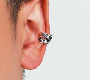 Pure silver ear clip without pierced ear bone clip earrings