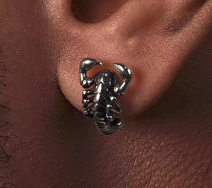 Couple scorpion personalized silver earrings handsome ear jewelry