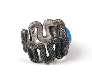 Sterling silver ring men's personalized double snake original design hip-hop handsome trendy lover gift