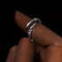 Pure silver ring temperament arrow sparkling diamond hip-hop hooligan handsome ring