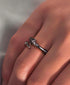 Pure silver ring temperament arrow sparkling diamond hip-hop hooligan handsome ring