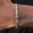 Retro cross bracelet S925 sterling silver bangle men and women hip-hop personality bracelet opening adjustable