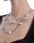 Retro Baroque Pearl Necklace Double layered High end Sweater Chain for Women