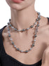 Round high gloss pearl necklace versatile for commuting layered necklace for wearing