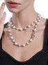 Round high gloss pearl necklace versatile for commuting layered necklace for wearing