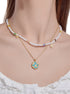 Secret Garden Luxury Daisy Contrast Necklace Pearl Clavicle Chain