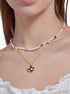 Secret Garden Luxury Daisy Contrast Necklace Pearl Clavicle Chain