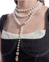 Multi purpose ultra long light luxury pearl necklace for women multiple layered sweater chain