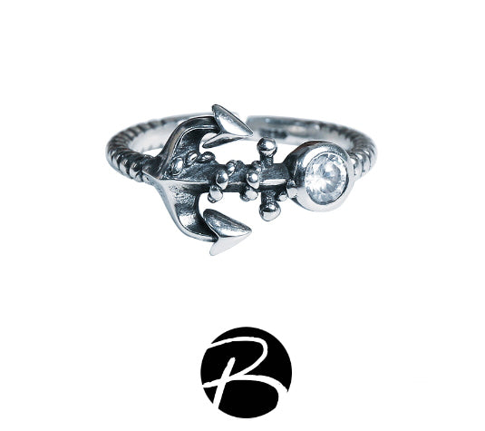 Silver Anchor Rings