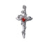 Design dark thorn rose cross sterling silver unisex earrings