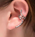 Unique sterling silver snake-shaped ear clip without piercing couple personalized ear cuff sweet and cool earrings