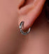 Sterling silver earrings for men and women hip-hop handsome silver ear buckles