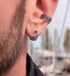 Pure silver ear clip without pierced ear bone clip retro silver for men and women earrings cuff