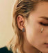 Sterling silver earrings for men and women hip-hop handsome poker studs - MOWTE