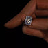 Sterling silver earrings for men and women hip-hop handsome poker studs - MOWTE