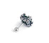 Retro 925 sterling silver earrings iris green crystal square jewelry for men and women - MOWTE