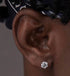 s925 sterling silver diamond six prong studs hip hop zircon versatile style for men and women - MOWTE