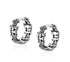 Sterling silver earrings for men retro hollow cross earrings - MOWTE