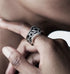 Men's domineering 925 sterling silver ring six-pointed star silver hip-hop index finger ring